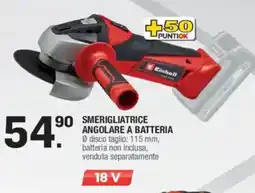 Brico OK Smerigliatrice angolare a batteria Einhell offerta