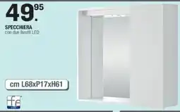Brico OK Specchiera con due faretti LED offerta