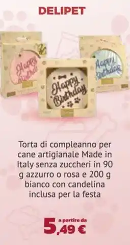 Joe Zampetti Torta di compleanno per cane artigianale DELIPET offerta