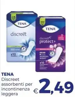 Pilato TENA Discreet assorbenti per incontinenza leggera offerta
