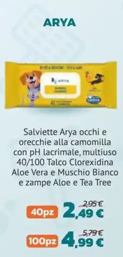Joe Zampetti Salviette Arya occhi e orecchie alla camomilla offerta
