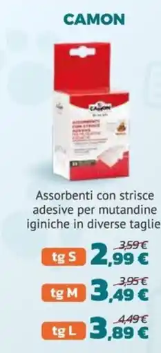 Joe Zampetti Assorbenti con strisce adesive per mutandine iginiche CAMON offerta