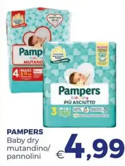 Pilato Pampers Baby dry mutandino/pannolini offerta