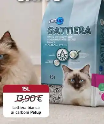 Lettiera bianca ai carboni Petup