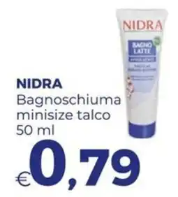 Pilato NIDRA Bagnoschiuma minisize talco offerta
