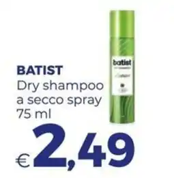Pilato BATIST Dry shampoo a secco spray offerta