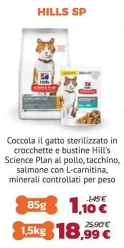 Joe Zampetti Coccola il gatto sterilizzato in crocchette e bustine Hill's Science Plan offerta