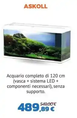 Joe Zampetti ASKOLL Acquario completo di 120 cm offerta