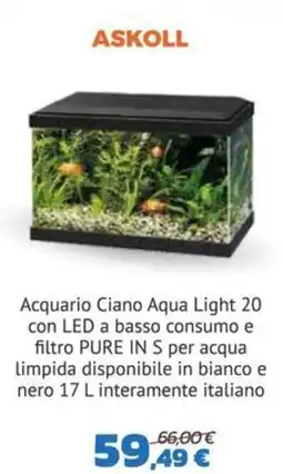 Joe Zampetti ASKOLL Acquario Ciano Aqua Light 20 offerta
