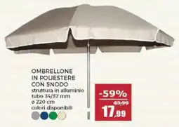 Happy Casa OMBRELLONE IN POLIESTERE CON SNODO offerta