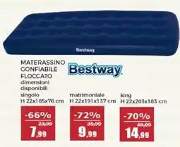Happy Casa Materassino confiabile floccato Bestway offerta