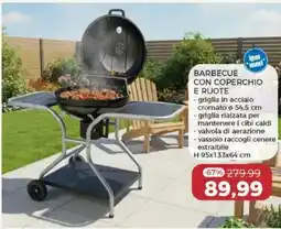 Happy Casa Barbecue con coperchio e ruote offerta