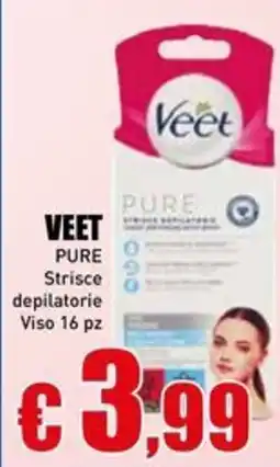 Casalandia VEET PURE Strisce depilatorie VISO offerta