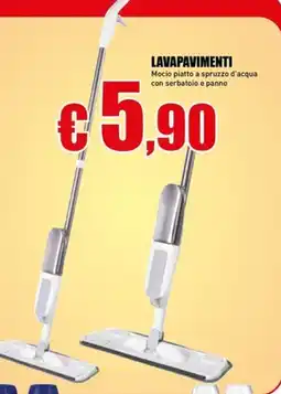 Casalandia LAVAPAVIMENTI Mocio piatto a spruzzo d'acqua offerta