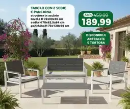Happy Casa TAVOLO CON 2 SEDIE E PANCHINA offerta