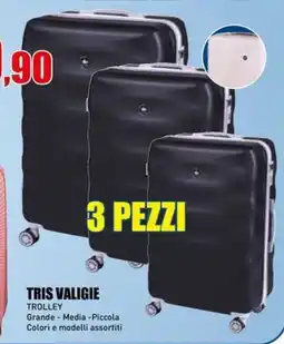 Casalandia TRIS VALIGIE TROLLEY offerta