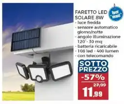 Happy Casa Faretto LED Solare 8W offerta