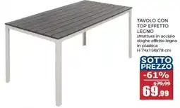 Happy Casa Tavolo con top effetto legno offerta