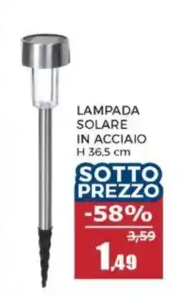 Happy Casa LAMPADA SOLARE IN ACCIAIO offerta