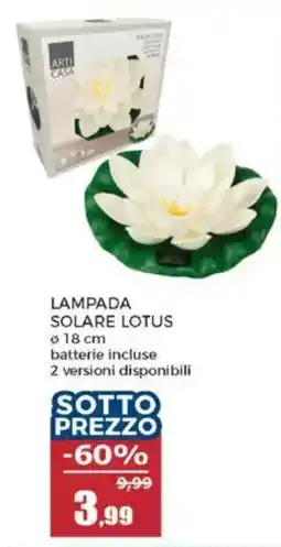 Happy Casa LAMPADA SOLARE LOTUS offerta
