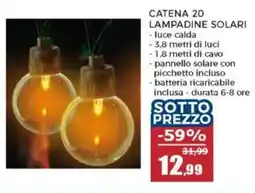Happy Casa CATENA 20 LAMPADINE SOLARI offerta