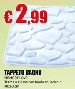 Casalandia TAPPETO BAGNO MEMORY LOVE offerta