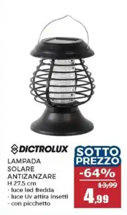 Happy Casa Dictrolux lampada solare antizanzare offerta