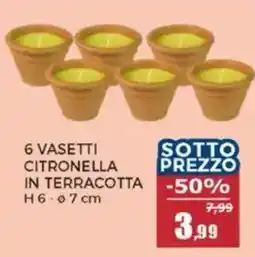 Happy Casa Vasetti citronella in terracotta offerta