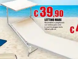 Casalandia Lettino mare reclinabile e pieghevole offerta
