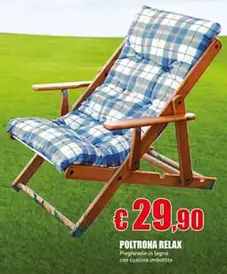 Casalandia Poltrona relax pieghevole in legno offerta