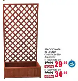 Happy Casa Staccionata in legno con fioriera offerta
