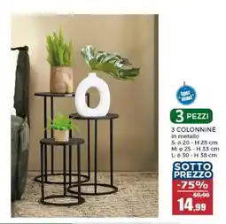 Happy Casa 3 COLONNINE in metallo offerta