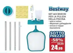 Happy Casa Bestway SET ACCESSORI PER LA PULIZIA DELLA PISCINA offerta