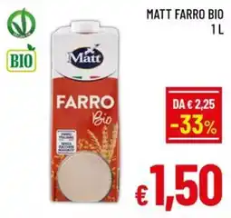 Famila Market Matt Farro Bio offerta