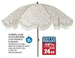 Happy Casa Ombrellone in poliestere con frange e snodo offerta
