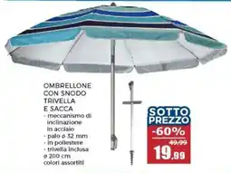 Happy Casa OMBRELLONE CON SNODO TRIVELLA E SACCA offerta