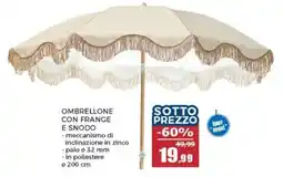 Happy Casa OMBRELLONE CON FRANGE E SNODO offerta