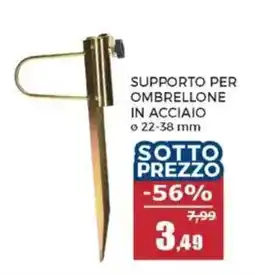 Happy Casa SUPPORTO PER OMBRELLONE IN ACCIAIO offerta