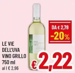 Famila Market LE VIE DELL'UVA VINO GRILLO offerta