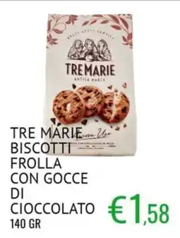 Sugros TRE MARIE BISCOTTI FROLLA CON GOCCE DI CIOCCOLATO offerta