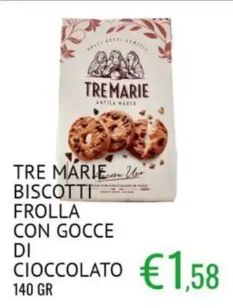TRE MARIE BISCOTTI FROLLA CON GOCCE DI CIOCCOLATO
