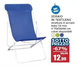 Happy Casa Sdraio in textilene offerta