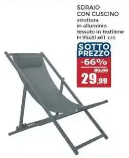 Happy Casa Sdraio con cuscino offerta
