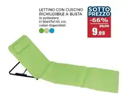 Happy Casa Lettino con cuscino richiudibile a busta offerta
