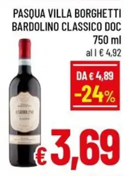 Famila Market PASQUA VILLA BORGHETTI BARDOLINO CLASSICO DOC offerta