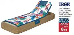 Happy Casa IRGE TELO MARE CON TASCHE E CUSCINO offerta