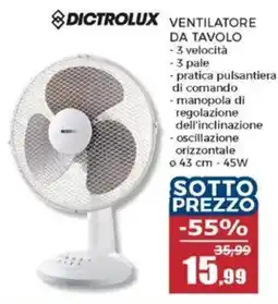 Happy Casa DICTROLUX VENTILATORE DA TAVOLO offerta