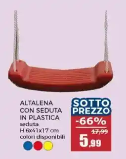 Happy Casa Altalena con seduta in plastica offerta