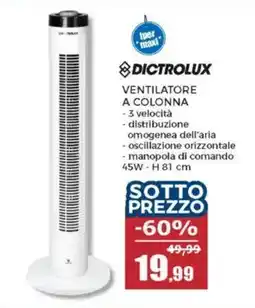 Happy Casa DICTROLUX VENTILATORE A COLONNA offerta