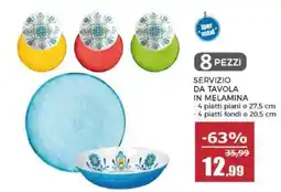 Happy Casa Servizio da tavola in melamina offerta